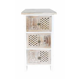 Comoda lemn alb maro 32 x 31 x 73 cm