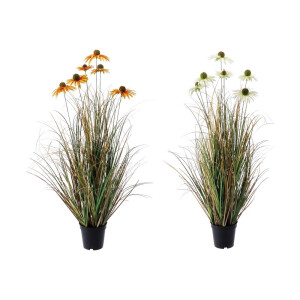 Set 2 ghivece cu Margarete artificiale  13 x 90 cm