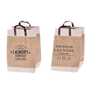 Set 2 cosuri rufe, depozitare panza multicolora  37 x 37 x 54 cm