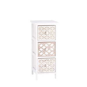 Comoda lemn alb maro  26 x 32 x 62 cm