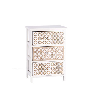 Comoda lemn alb maro 40 x 29 x 58 cm