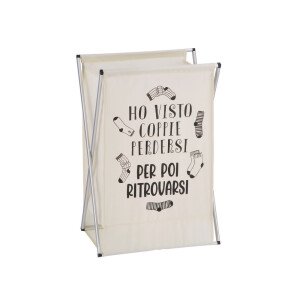 Cos rufe panza crem neagra rama metal 43 x 30 x 64 cm