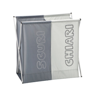 Cos rufe 2 compartimente, panza rama metal II 63 x 30 x 64 cm