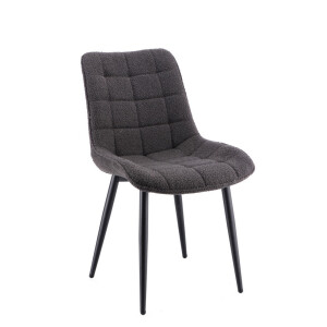 Set 4 scaune catifea gri Arles 49,5 x 64,5 x 84,5 cm