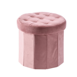 Taburet catifea roz 38 x 36 cm