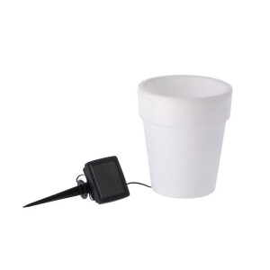 Ghiveci flori cu iluminare led incarcare solara 17 x 19 cm