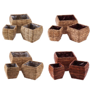 Set 12 ghivece flori 18 x 18 x 19, 24,5 x 24,5 x 22, 31 x 31 x 25 cm