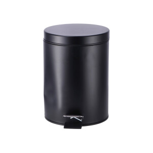 Cos gunoi cu clapeta fier negru 20,5 x 26,5 cm,  5 L