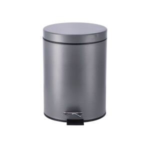 Cos gunoi cu clapeta fier gri 20,5 x 26,5 cm,  5 L