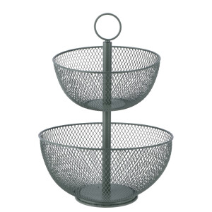 Cos dublu fier gri antracit 31 x 41 cm