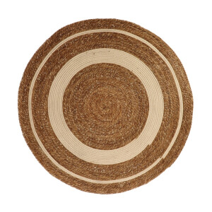 Covor rotund alge marine bumbac natur crem 120 cm