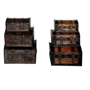 Set 6 Cufere depozitare 22 x 14,5 x 10,5,  26 x 19 x 14,5, 30 x 23 x 18 cm