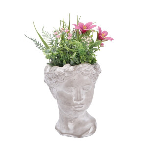 Plante artificiale in ghiveci, roz verzi 14 x 14 x 30 cm