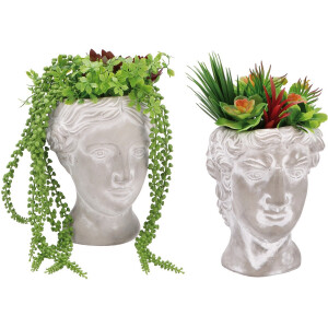 Set 2 vaze cu plante artificiale 18 x 18 x 32 cm