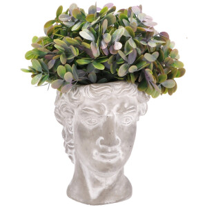 Vaza ceramica cu plante artificiale 18 x 18 x 32 cm
