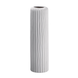 Vaza flori ceramica alba Tribeca II 13,5 x 45 cm