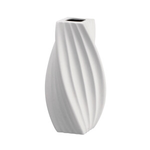 Vaza flori ceramica alba Tribeca 16 x 16 x 34 cm