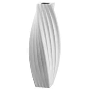 Vaza flori ceramica alba Tribeca 22 x 22 x 68 cm
