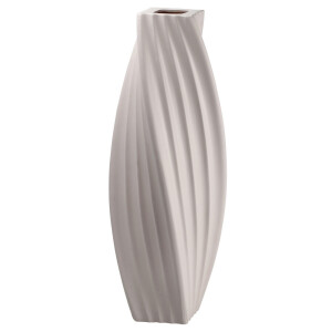 Vaza flori ceramica bej Tribeca 22 x 22 x 68 cm
