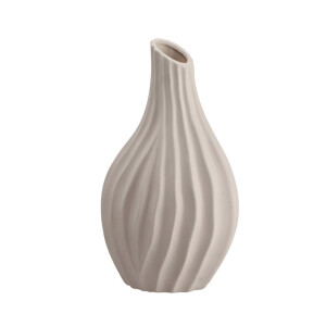 Vaza flori ceramica bej Tribeca 19,5 x 15 x 31 cm