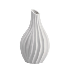 Vaza flori ceramica alba Tribeca 19,5 x 15 x 31 cm