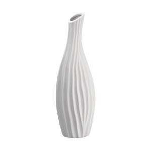 Vaza flori ceramica alba Tribeca 19,5 x 15,5 x 55 cm