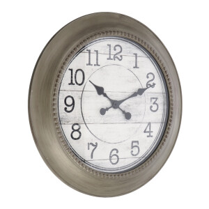 Ceas perete plastic maro taupe alb negru 75 cm