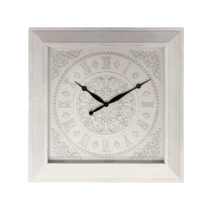 Ceas perete plastic gri 75 x 75 x 7,5 cm
