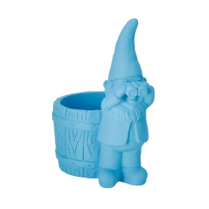 Ghiveci flori ciment albastru Gnom 20 x 13,5 x 23 cm