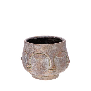 Ghiveci flori ciment gri bronz Face 22 x 16 cm