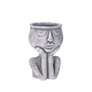 Ghiveci flori piatra gri Face 15 x 23 cm