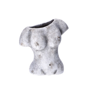 Ghiveci flori ceramica gri 24 x 15 x 24,5 cm