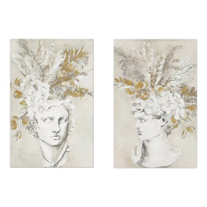 Set 2 tablouri decorative olegrafie pe panza Man 50 x 70 cm