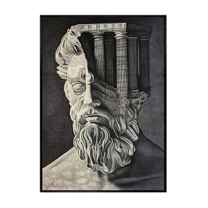 Tablou decorativ olegrafie pe panza Man IIII 50 x 70 cm