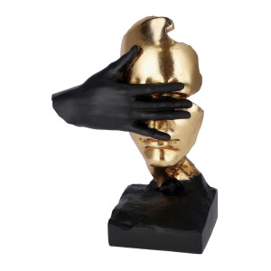 Figurina Barbat polirasina aurie neagra 19 x 15 x 30 cm