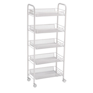 Carucior servire fier alb 44 x 26 x 102 cm