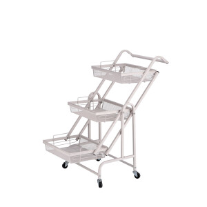 Carucior servire fier alb 44 x 30 x 95 cm