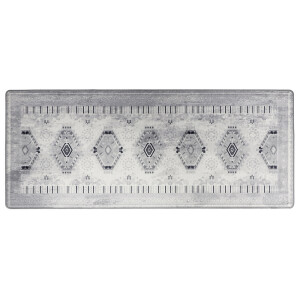 Covoras antiderapant textil gri alb 50 x 120 cm