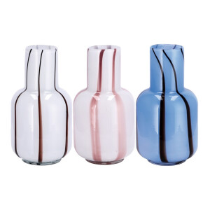 Set 3 vaze flori sticla multicolora 13 x 24 cm