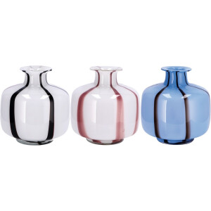 Set 3 vaze flori sticla multicolora 20 x 21 cm