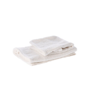 Set 2 prosoape baie bumbac alb 40 x 60 cm, 60 x 100 cm, 500 gr