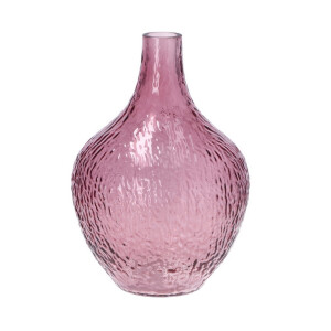 Vaza flori  sticla roz 17,5 x 25 cm