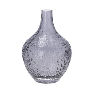 Vaza flori  sticla gri 17,5 x 25 cm
