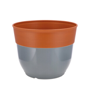 Ghiveci flori plastic gri maro 37,5 x 30 cm