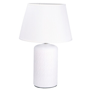 Veioza textil ceramica alba 30 x 48 cm