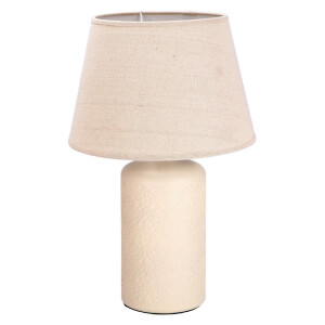 Veioza textil ceramica crem 30 x 48 cm