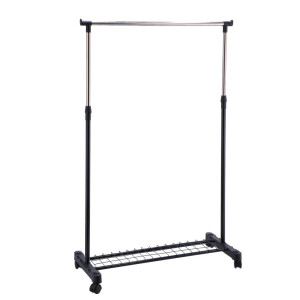 Suport extensibil haine si incaltaminte, plastic fier  82,5 x 43 x 94,5/155 cm