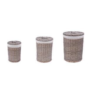 Set 3 cosuri rufe gri 29,5 x 40, 36 x 48, 43 x 56 cm