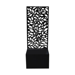 Jardiniera fier negru 30 x 22 x 80 cm