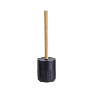 Perie toaleta polirasina neagra bambus natur 10 x 36,5 cm